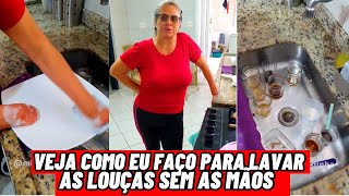 Veja Como eu Faço para Lavar as Louças sem as Mãos 🙌 🧚‍♀