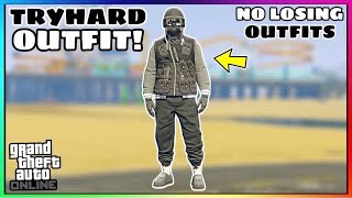 Black Joggers Utility Vest Glitched Tryhard Modded Outfit (No Transfer) (GTA Online)