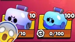 Открываю 100 обычных ящиков!!😱 (BRAWL STARS!)