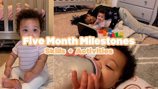 Five Month Milestones | Skills & Activities For Babies To Learn  From 4-6 Months Old