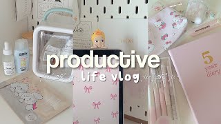 productive life vlog 🎀 cozy days, reading, hauls...