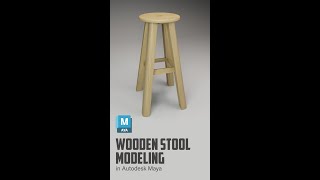 Wooden Stool Table Modeling in Maya - Maya Modeling Tutorial