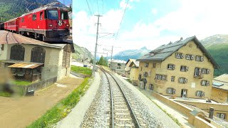 ★ 4K 🇨🇭Pontresina - Scuol/Tarasp late spring cab ride, Switzerland [05.2020]