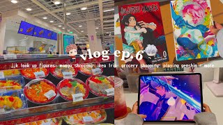 weekly vlogl🍤✨ jjk look up figures, ikea trip, manga shopping, building furniture, genshin + more