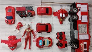 Full Red Color Transformers JCB Toys: Fire Truck, Crane, Train, Bus - Big Truk Pemadam Kebakaran