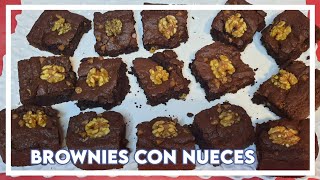 Brownies con nueces 🍫براونيز بي  الشكلاطة والجوز 😉 معلكة بلا متسقيها لدة لاتقاوم😋