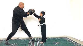 Basic kick Boxing Training For Juniors | Jab, Straight And Front Kick 😱🥋#selfdefense #martialarts