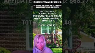 INCOME STREAMS REVEALED - How Much My Small Wreath Making Business Earned In One Month