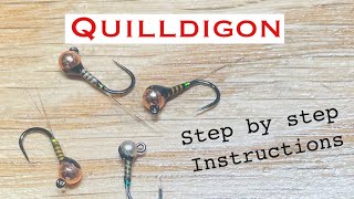 Quilldigon:  Step by step tying instructions