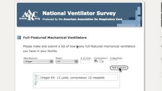 Demo: National Ventilator Survey Web application