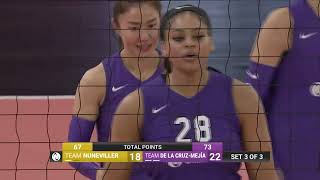 AU Pro Volleyball Game 2: Kayla Caffey Kill, Nootsara Tomkom Assist