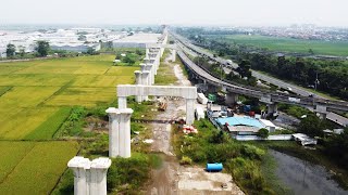 1.96 KM LAGI KE STASIUN TEGALLUAR PEMASANGAN BOX GIRDER PROGRES PROYEK KERETA CEPAT JAKARTA BANDUNG