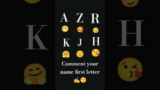 Comment your and name first letter for kids