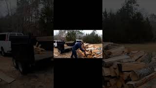 Can I beat the rain (Delivery Highlight) #firewoodbusiness#woodhound #firewood