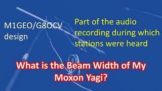 What is the Beam Width of My Moxon Yagi? - Remastered