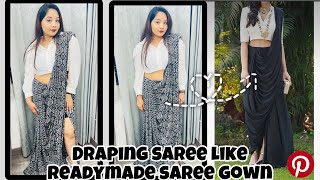 How to Drape saree like Readymade Designer saree gown | Pinterest inspired look | Shweta Aggarwal