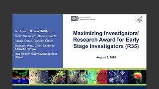 Maximizing Investigators Research Award for Early Stage Investigators R35