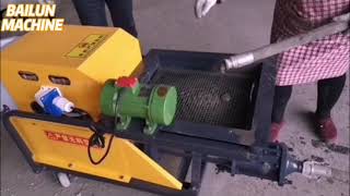 Operation process of screw plastering machine