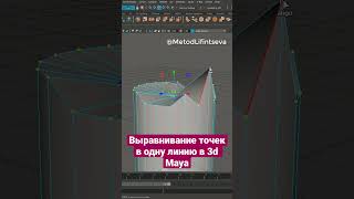 Выравнивание точек (vertex) в одну линию в Maya 3d