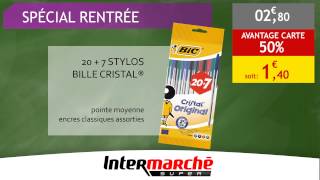 Rentrée - Stylos à bille cristal Bic- Intermarché - Diffuzion