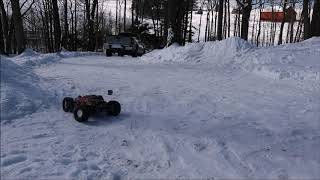 Force RC Epidemic Playing in the snow