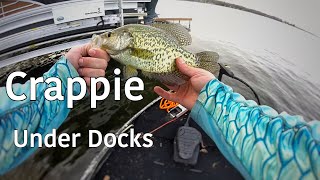 Crappie FISHING under DOCKS!!