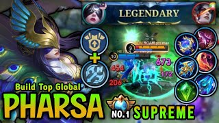 Supreme No.1 Pharsa Build!! Top Global Pharsa Best Build 2024 - Mobile Legends