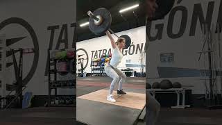 43 kg high pull + snatch + hang snatch PR