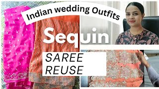 lehnga with blazer and more ideas for sequin saree re-use