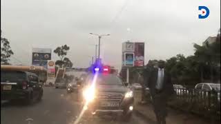 Activist Boniface mwangi  blocks Matiangi motorcade