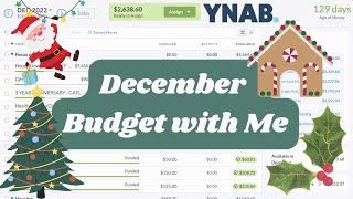 DECEMBER BUDGET WITH ME! 🎄❄️ | Student loans? Vacation? House savings? | YNAB Budget with Me