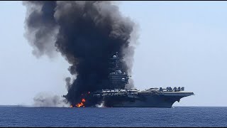 ISRAELI WORST NIGHTMARE! Iranian Fateh-110 missile hits US aircraft carrier in the Red Sea!