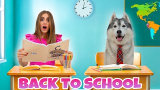 IL PRIMO GIORNO DI SCUOLA DEL MIO CANE - BACK TO SCHOOL 📚🐶😱