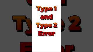 Type 1 and Type 2 Errors Explained! #researchmethods  #statistics  #shorts