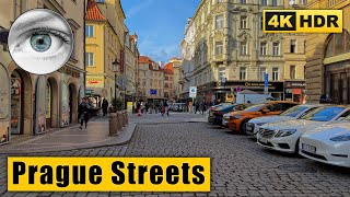 Prague 4k Walking Tour: Vinohradská - Wenceslas Square - Old Town 🇨🇿 Czech Republic HDR ASMR