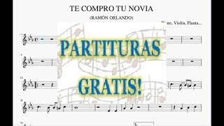 Te compro tu novia - Ramón Orlando - (PlayBack) Partitura para Piano, Violín, Flauta...