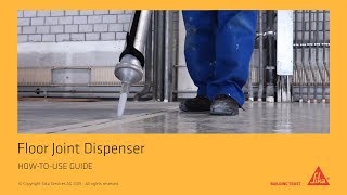 Faster application of floor joints with Sikaflex® Dispenser 1800