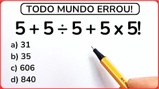 5 + 5 ÷ 5 + 5 x 5! =❓ Matemática Básica🔥