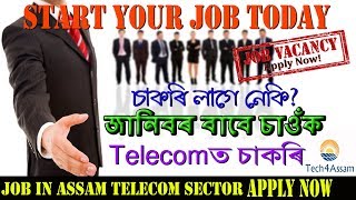 চাকৰি কৰিব নেকি? | Telecomত চাকৰি | Job in Assam | Tech4Assam