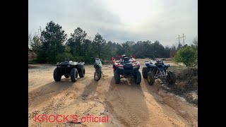 klx 140 and honda 420 wheelies.