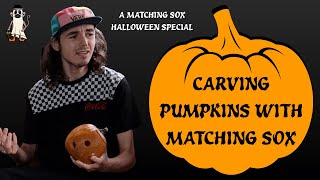 CARVING PUMPKINS WITH MATCHING SOX