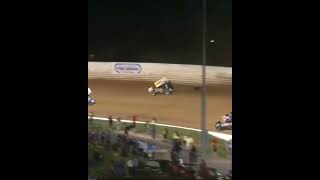 #23 sprint car flips at the TUSKY 50, Port Royal Speedway.