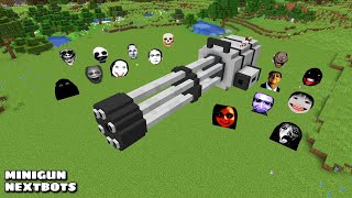 SURVIVAL MINIGUN HOUSE WITH  100 NEXTBOTS in Minecraft - Gameplay - Coffin Meme