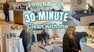 30 Minute Clean With Me. Cleaning Motivation. Lunch Break Cleaning.