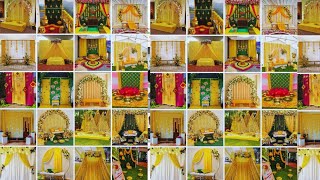 Haldi ceremony stage decoration ideas | Stage decoration | reception stage ideas for haldi & mehndi