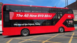 The new BYD BD11 London bus just drove by me in East Ham.