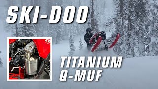 Ski Doo 850 Turbo Gen 4 & Gen 5 RPM Chambered TITANIUM Muffler Sound Clips! Q-Muff Quiet Can VS OEM