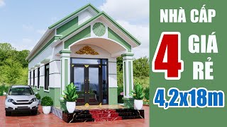 CHIA SẺ MẪU NHÀ CẤP 4 GIÁ RẺ 4,2x18m | KÊNH NHÀ ĐẸP