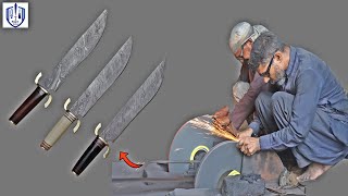 How To Make Handcrafted Damascus Steel knife in Factory #rajputknives