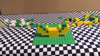 how to make an 8 bit Super Mario Bros piranha plant from Lego